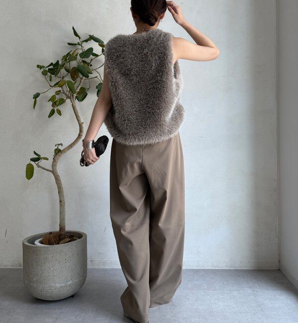  「サイドスナップフェイクカシミヤファープルオーバー」|ベスト・ジレ|