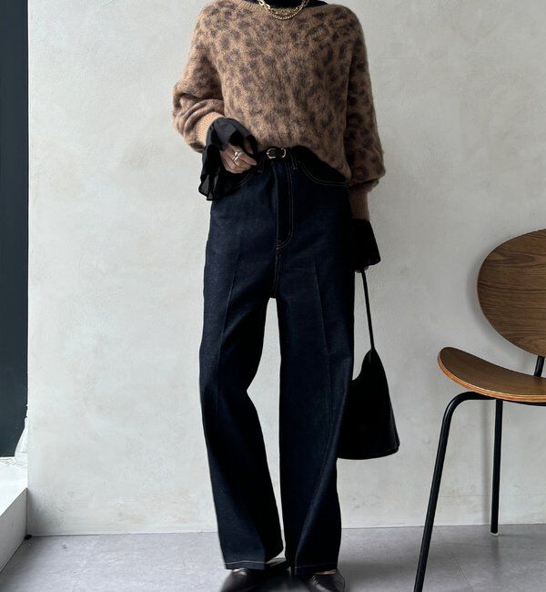  「レオパード柄起毛ニット」|ニット・セーター|