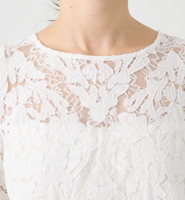  「【a Nice （ア ・ニース）】クラフトレースブラウス」|シャツ・ブラウス|