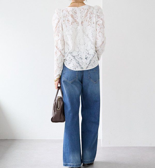  「【a Nice （ア ・ニース）】クラフトレースブラウス」|シャツ・ブラウス|