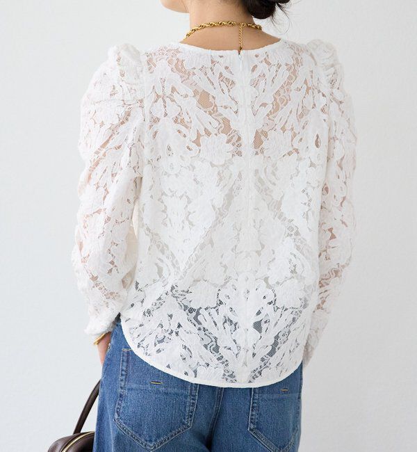  「【a Nice （ア ・ニース）】クラフトレースブラウス」|シャツ・ブラウス|