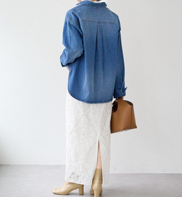  「【a Nice （ア ・ニース）】クラフトレーススカート」|スカート|