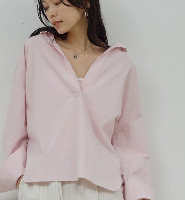  「スキッパーシャツ」|シャツ・ブラウス|ピンク