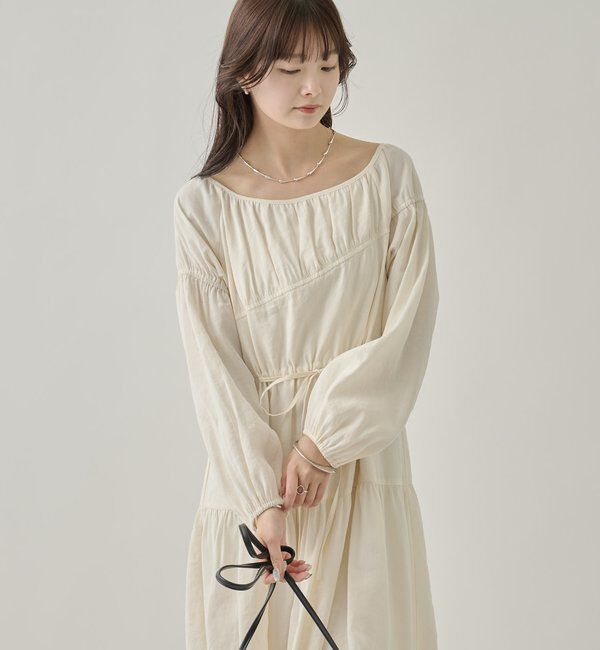  「ドロストティアードワンピース	」|ワンピース|