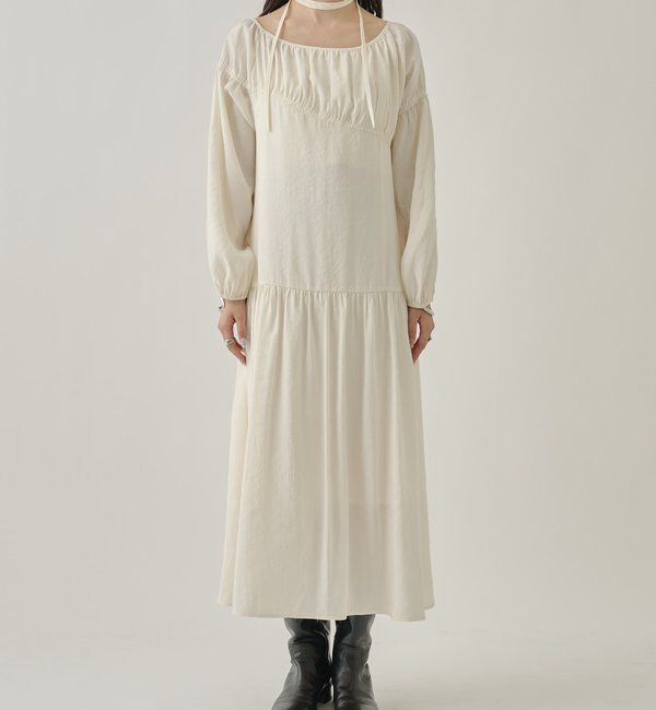  「ドロストティアードワンピース	」|ワンピース|