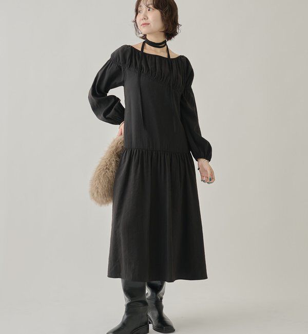  「ドロストティアードワンピース	」|ワンピース|