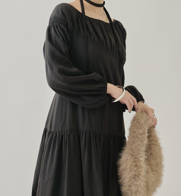  「ドロストティアードワンピース	」|ワンピース|