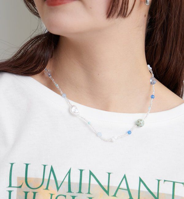  「パールチャームネックレス」|リング|