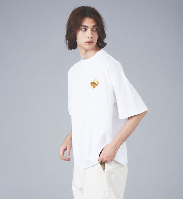 ABAHOUSE「【BADBOY / バッドボーイ】BADBOYCLUB ファイヤーパターン ロゴ」|Tシャツ・カットソー|