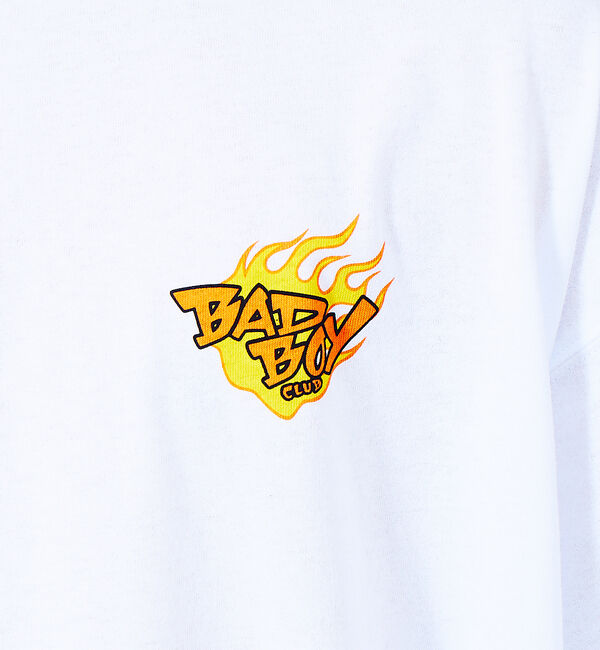 ABAHOUSE「【BADBOY / バッドボーイ】BADBOYCLUB ファイヤーパターン ロゴ」|Tシャツ・カットソー|