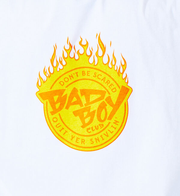 ABAHOUSE「【BADBOY / バッドボーイ】BADBOYCLUB ファイヤーパターン ロゴ」|Tシャツ・カットソー|