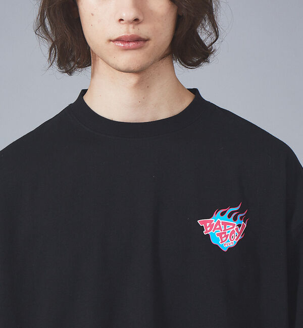 ABAHOUSE「【BADBOY / バッドボーイ】BADBOYCLUB ファイヤーパターン ロゴ」|Tシャツ・カットソー|