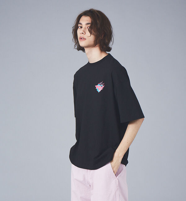 ABAHOUSE「【BADBOY / バッドボーイ】BADBOYCLUB ファイヤーパターン ロゴ」|Tシャツ・カットソー|