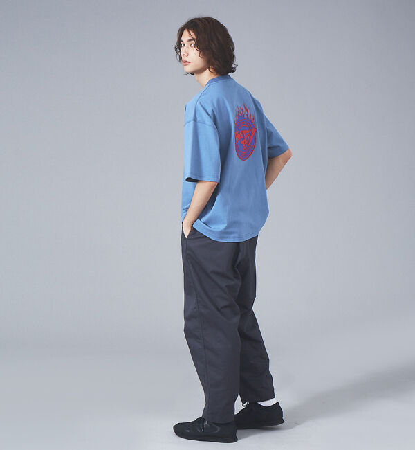 ABAHOUSE「【BADBOY / バッドボーイ】BADBOYCLUB ファイヤーパターン ロゴ」|Tシャツ・カットソー|