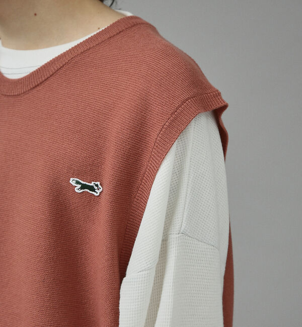 ABAHOUSE「PENNEYS /ペニーズ FOXワンポイントワッペン / Uネックベスト」|ニット・セーター|