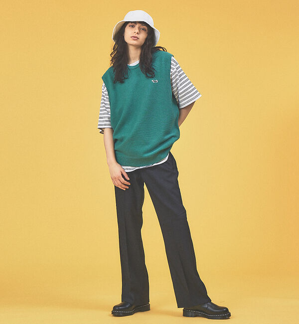 ABAHOUSE「PENNEYS /ペニーズ FOXワンポイントワッペン / Uネックベスト」|ニット・セーター|