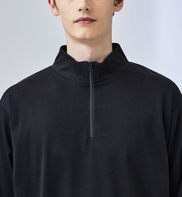 ABAHOUSE「【ハーフジップ】スムース ポンチ ロンT」|Tシャツ・カットソー|