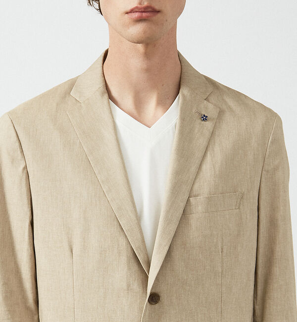 ABAHOUSE「【セットアップ対応/FLEX JACKET】スーパーストレッチ リネンブレンド」|テーラードジャケット|