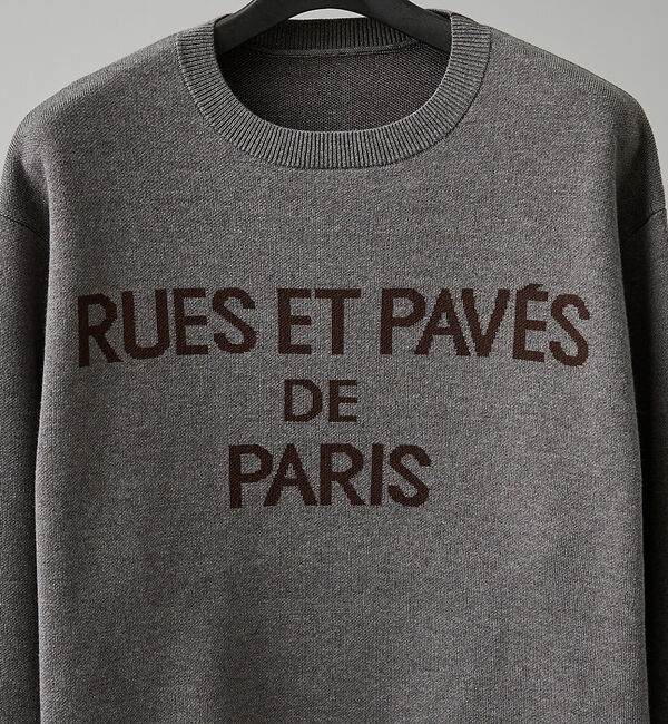 ABAHOUSE「ジャガードロゴニット プルオーバー / オーバーサイズ / LE TRIO AB」|ニット・セーター|