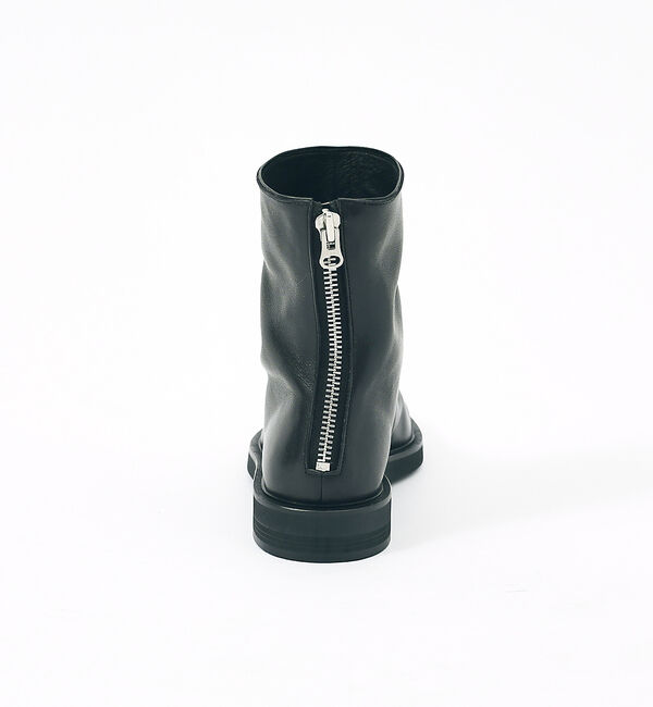 alfredoBANNISTER「【ソフトレザー】ドレープ ロング バックジップ ブーツ」|ショートブーツ|