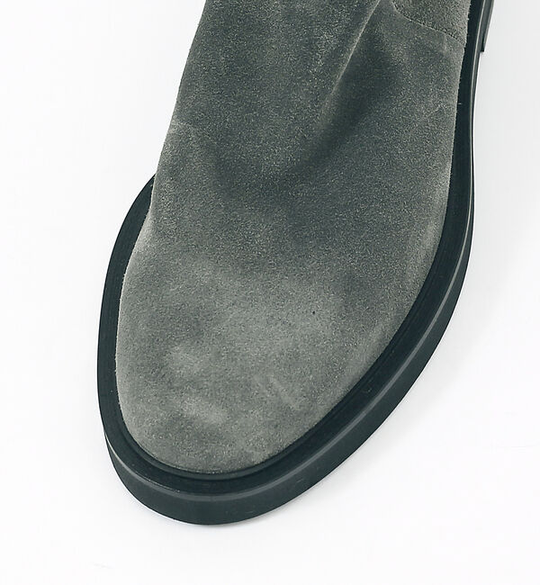 alfredoBANNISTER「【ソフトレザー】ドレープ ロング バックジップ ブーツ」|ショートブーツ|