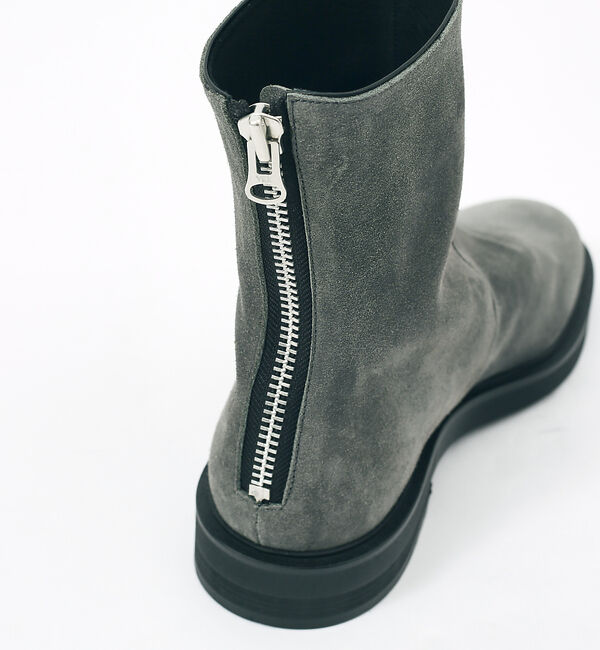 alfredoBANNISTER「【ソフトレザー】ドレープ ロング バックジップ ブーツ」|ショートブーツ|