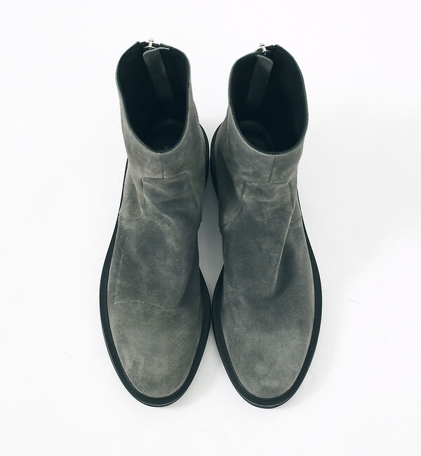 alfredoBANNISTER「【ソフトレザー】ドレープ ロング バックジップ ブーツ」|ショートブーツ|