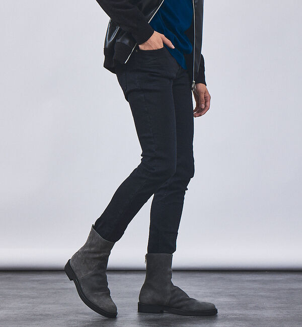 alfredoBANNISTER「【ソフトレザー】ドレープ ロング バックジップ ブーツ」|ショートブーツ|