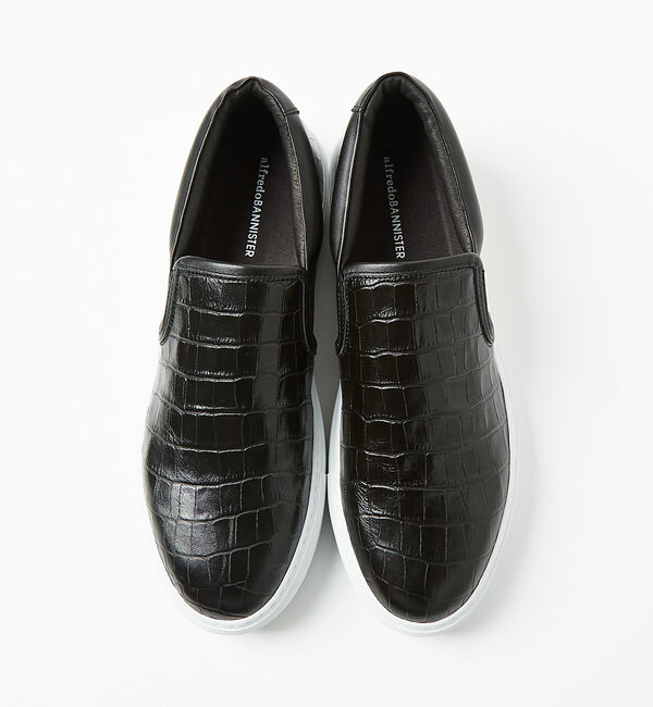 alfredoBANNISTER「【Margome sole】シャークソール クロコダイル柄 レザー スニーカー」|スニーカー|