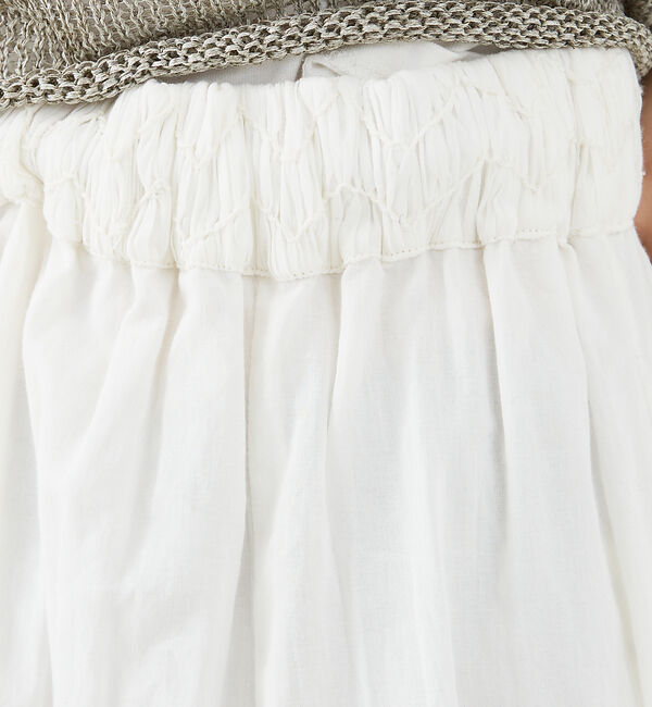 Rouge vif「コットンボイルスモッキングマキシスカート」|スカート|