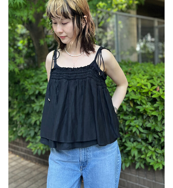 Rouge vif「ボイルスモッキングキャミソール」|キャミソール|