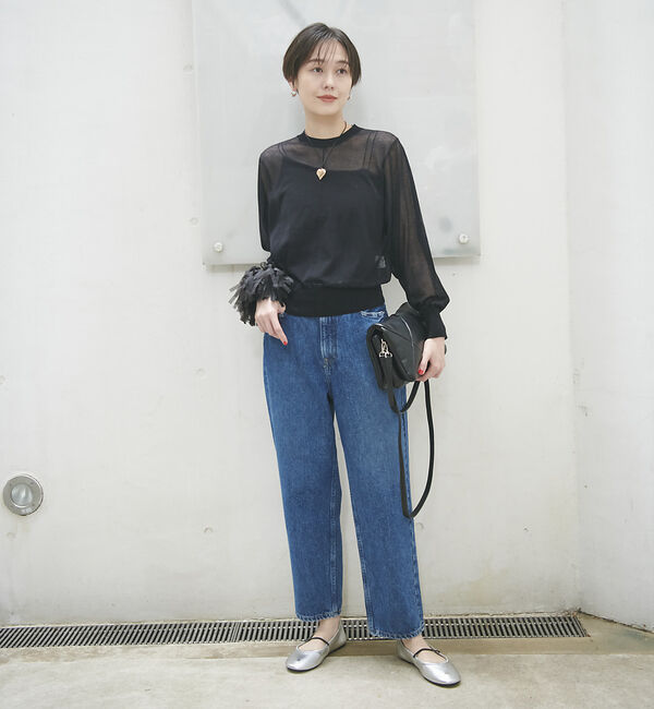 Rouge vif「コットンナイロンシアークルーネックプルオーバー」|ニット・セーター|