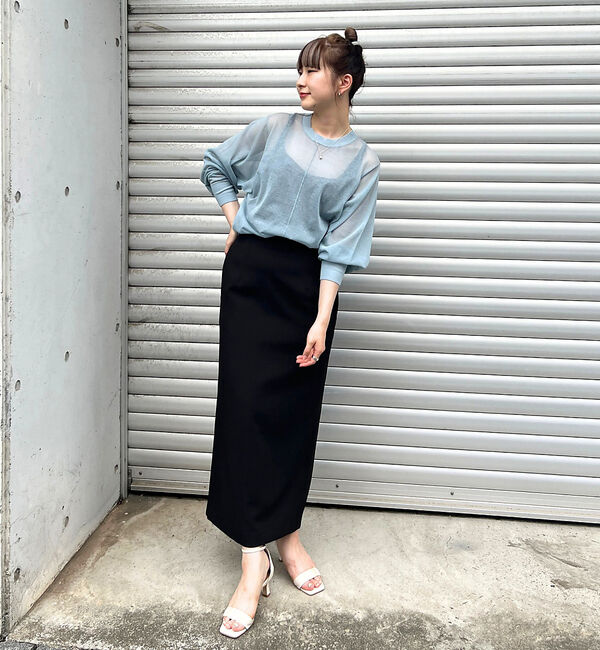 Rouge vif「コットンナイロンシアークルーネックプルオーバー」|ニット・セーター|