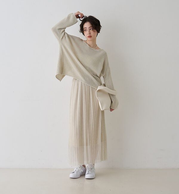 Rouge vif「【一部店舗限定】ラメシアープリーツスカート」|スカート|