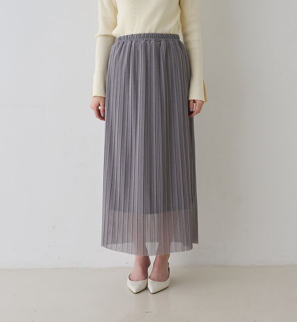 Rouge vif「【一部店舗限定】ラメシアープリーツスカート」|スカート|