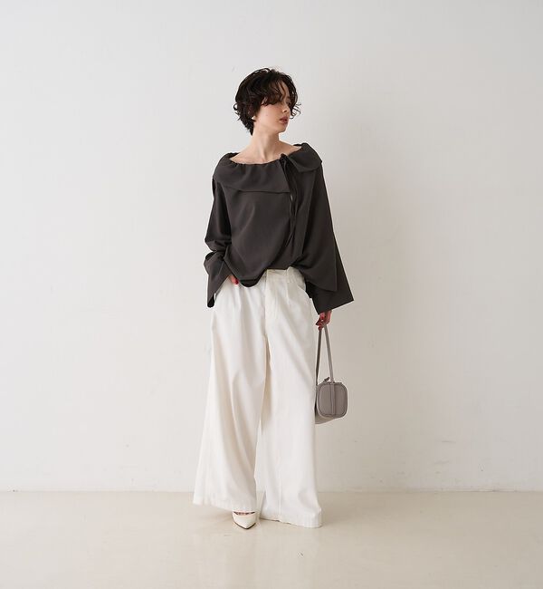 Rouge vif「オーバーカラー変形テントラインブラウス【予約】」|シャツ・ブラウス|