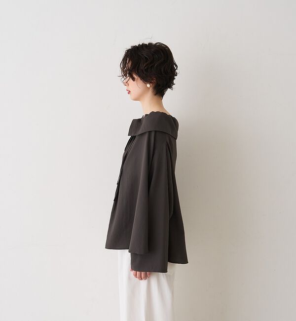 Rouge vif「オーバーカラー変形テントラインブラウス【予約】」|シャツ・ブラウス|