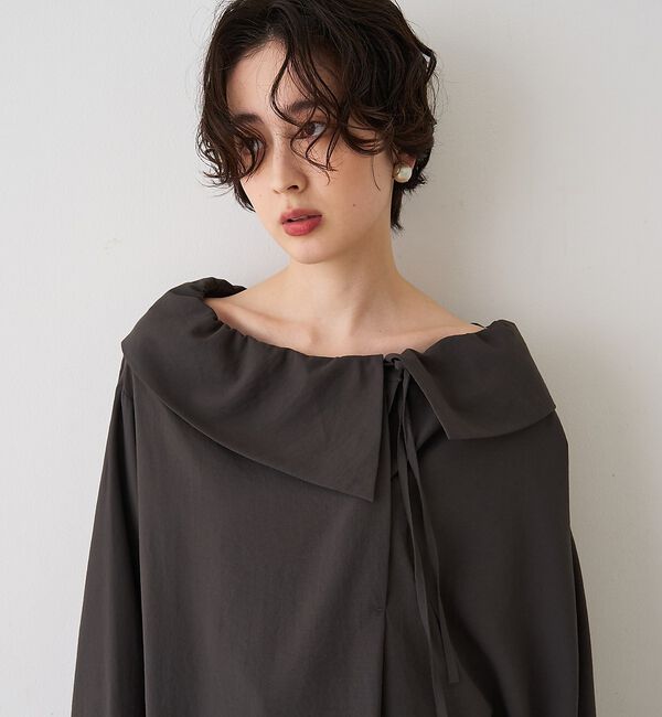 Rouge vif「オーバーカラー変形テントラインブラウス【予約】」|シャツ・ブラウス|