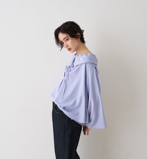 Rouge vif「オーバーカラー変形テントラインブラウス【予約】」|シャツ・ブラウス|