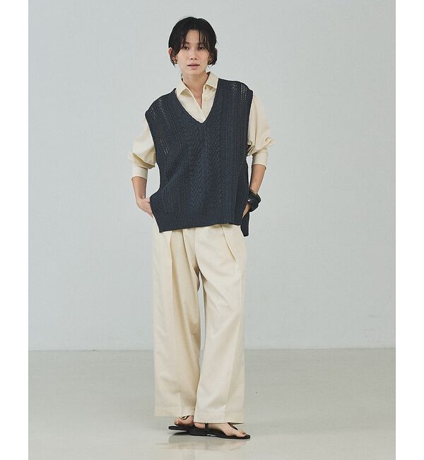 qualite「ケーブルニットベスト【予約】」|ベスト・ジレ|