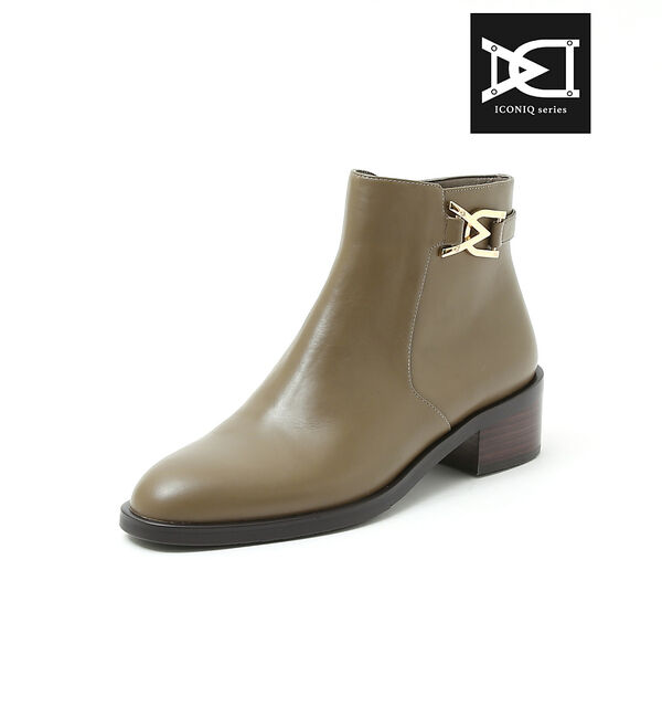 AU BANNISTER「【アイコニックシリーズ】ローヒールブーツ」|ショートブーツ|グレージュ