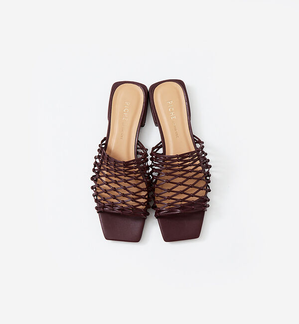 AU BANNISTER「エコレザーメッシュフラットサンダル」|サンダル|