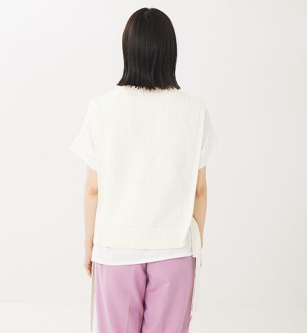 abahouse mavie「透かし編ベスト」|ベスト・ジレ|