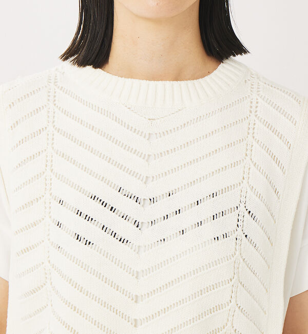 abahouse mavie「透かし編ベスト」|ベスト・ジレ|