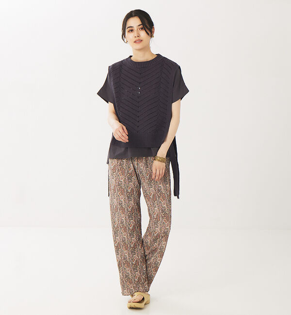 abahouse mavie「透かし編ベスト」|ベスト・ジレ|