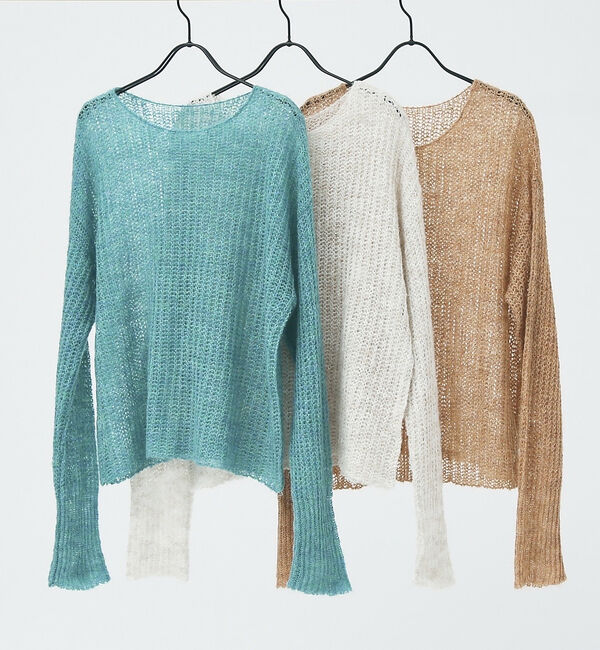 abahouse mavie「ローゲージシースルーニットプルオーバー」|ニット・セーター|