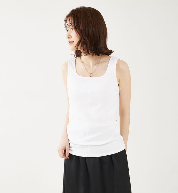 abahouse mavie「スクエアネック2WAYタンクトップ」|キャミソール|