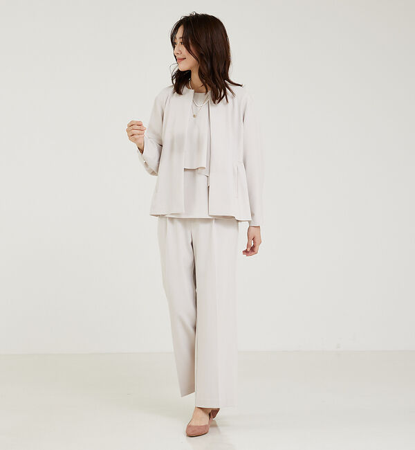 abahouse mavie「【WEB Domani掲載】【セットアップ対応/エニデイカセット】ノーカラーボレ」|ノーカラージャケット|