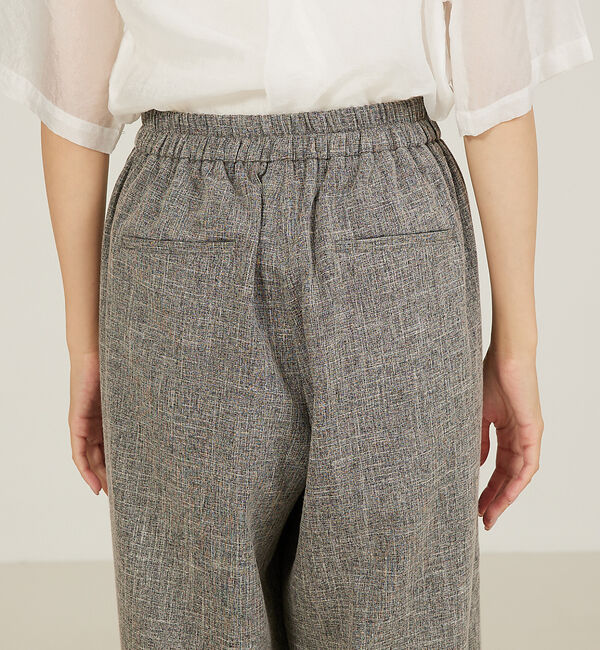 abahouse mavie「【大人気半袖ジャケットにセットアップ対応！】リネンライクタックワイドパンツ/WE」|その他|