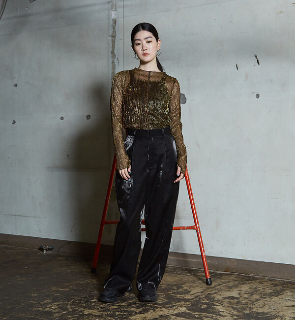 NOMINE「サテンパンツ」|スラックス|